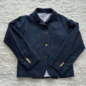 Never Worn Thom Browne Navy Flannel Blazer size 2
